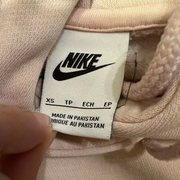 Nike Center Swoosh Pullover Hoodie Size XS Extra Small Sweatshirt Pink - Picture 2 of 3